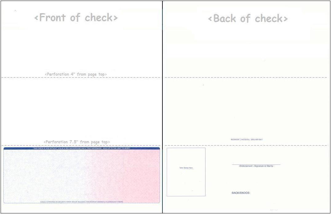 Wellspring Software, Inc. Canadian Check Stock